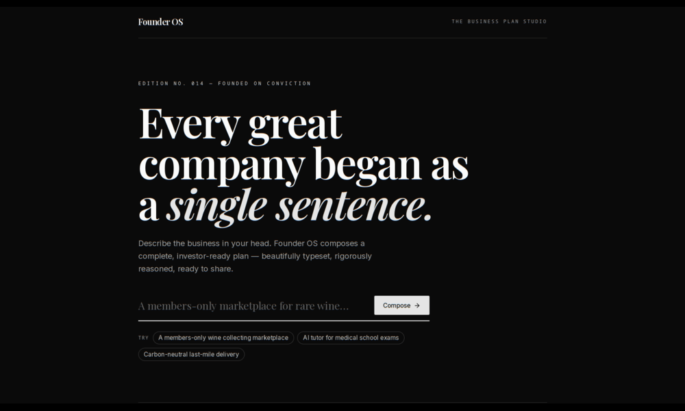 FounderOS interface