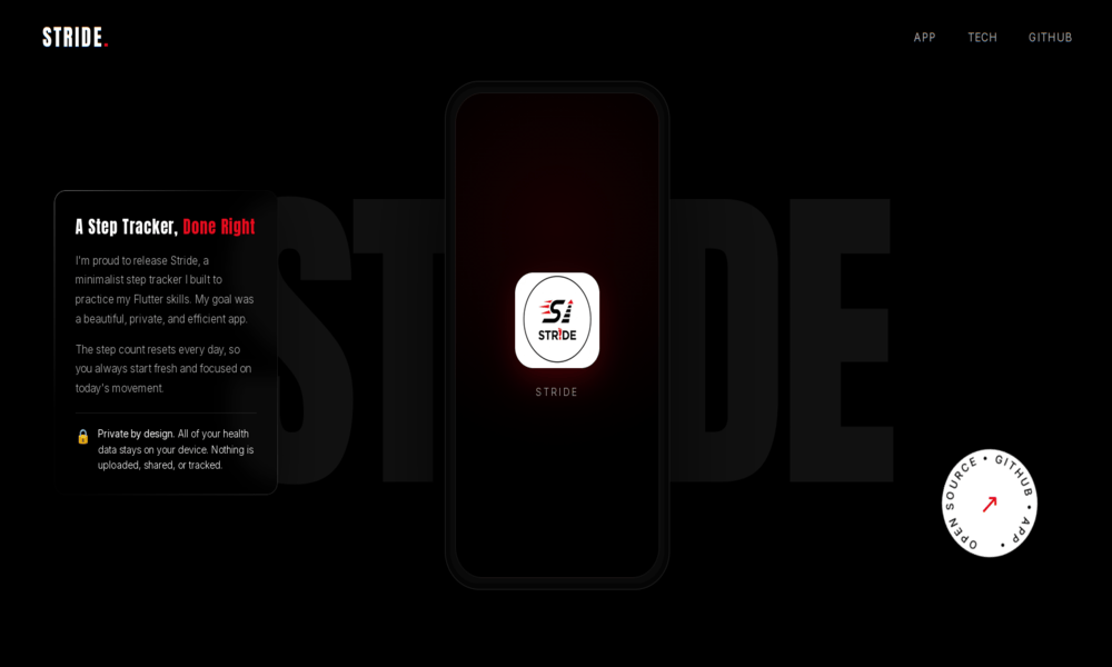 Stride health tracker app
