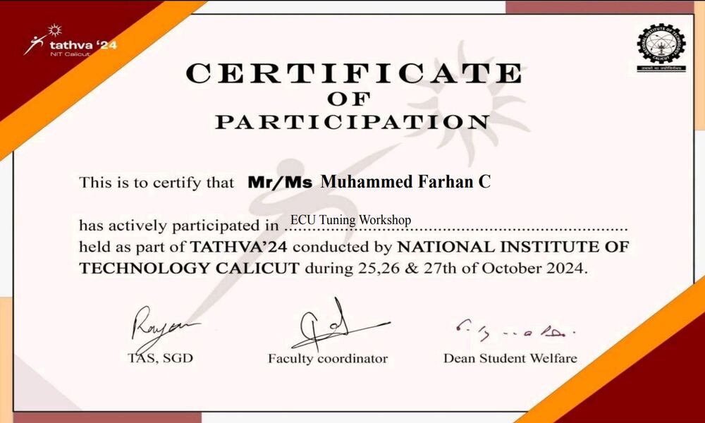 ECU Tuning Workshop at Tathva '24